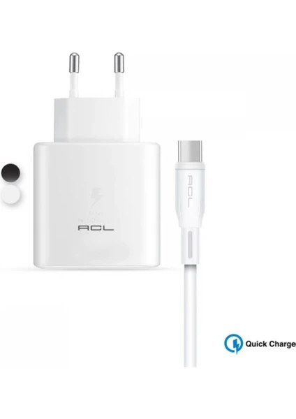 Acl A5 Powerclassic™ Pd Quick Charge 25W 3.4A Type-C USB Kablolu Seyahat Şarj Aleti