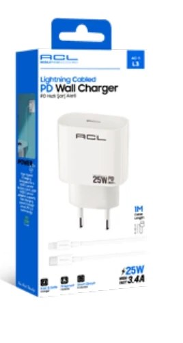 ACL L3 PD 3.4A 25 Watt 1xUSB-C 1mt Lightning Kablo Seyahat Şarj