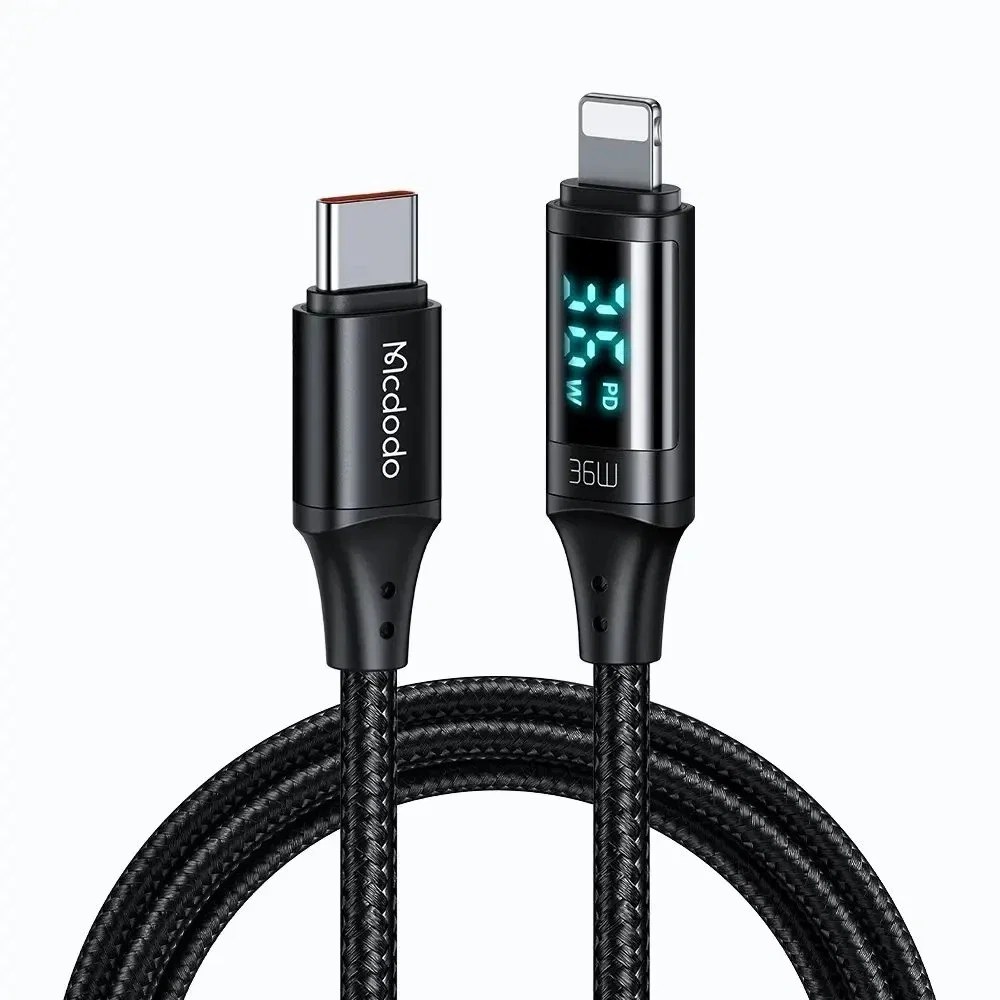 Mcdodo CA-1030 36W Type-C To Lightning Dijital Göstergeli Data Şarj Kablosu 1.2m