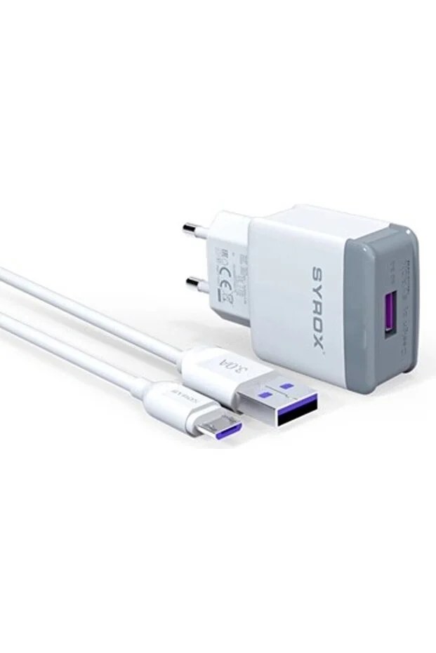 Syrox Q30 Micro USB Kablolu Hızlı Şarj Aleti