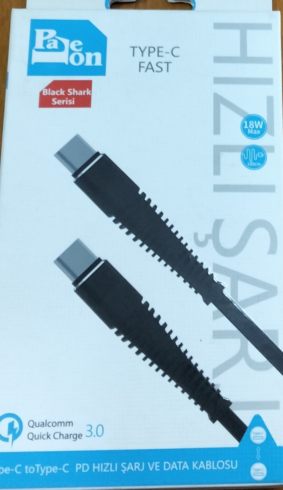 Paleon Plo-K15 USB-C to USB-C hızlı şarj