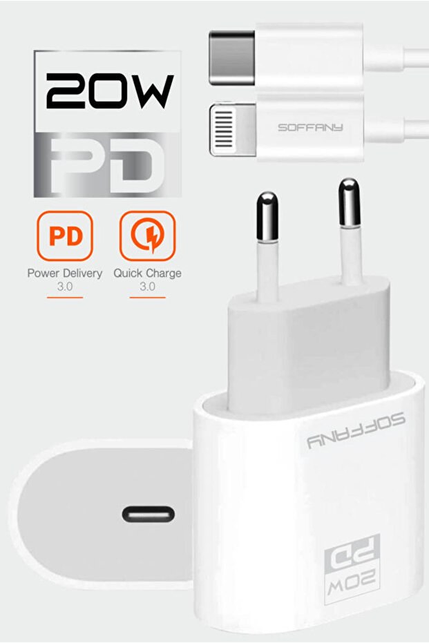 soffany 20W PD Lightning Şarj & Data Kablosu