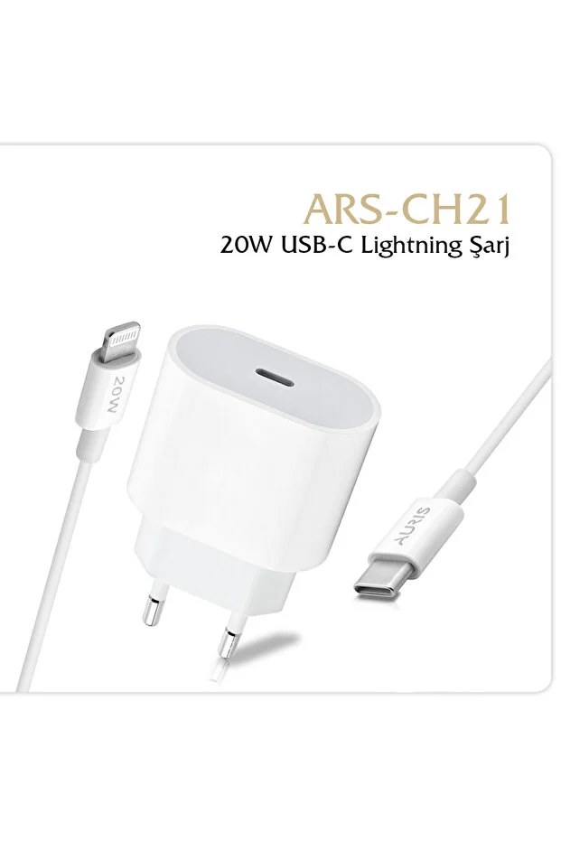 Auris CH21 20W Lightning Şarj Seti 100cm